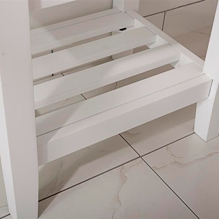 Boheme 18" White Ceramic Bathroom Vanity Cabinet – Pre-Drilled Single Hole Top