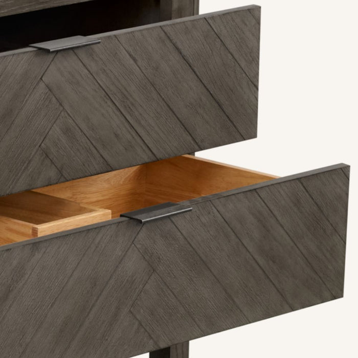 Felicia 36" Grey Oak Bathroom Vanity with White Artificial Stone Top – Modern Single Sink with 2 Drawers