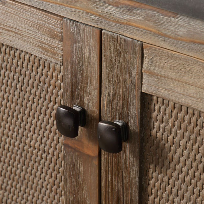 Aurelie 60" Modern Solid Wood Bathroom Vanity - Moon Stone Top, 4 Doors, 2 Drawers, No Faucet