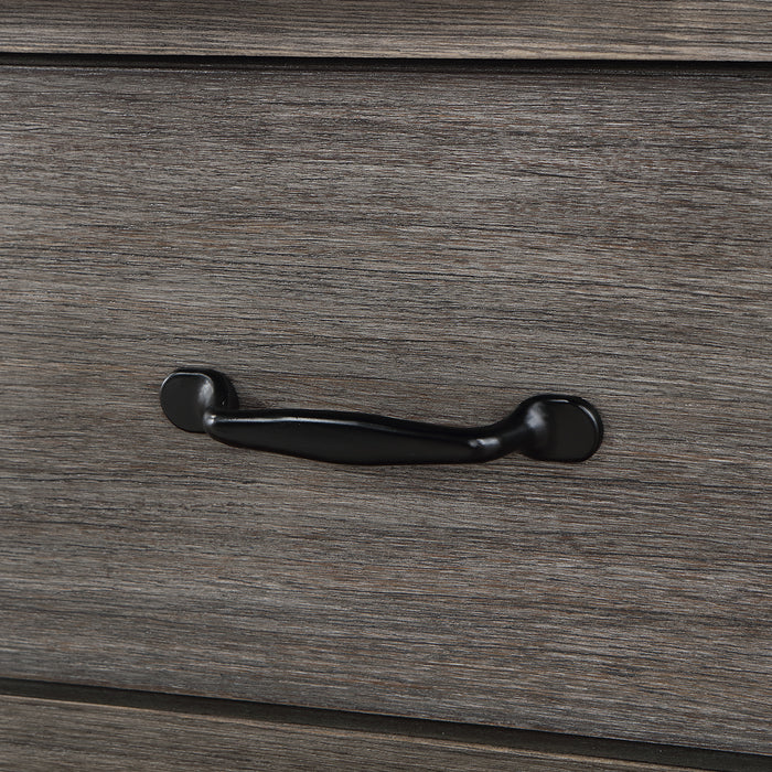 Villareal 60" Single Bath Vanity in Classical Grey with Composite Stone Top in White, White Farmhouse Basin and Mirror