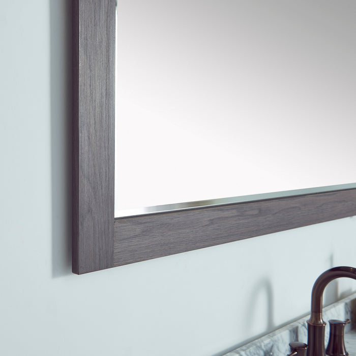 Cortes 48" Rectangular Bathroom Vanity Barndoor Wall Mount Mirror in Oak