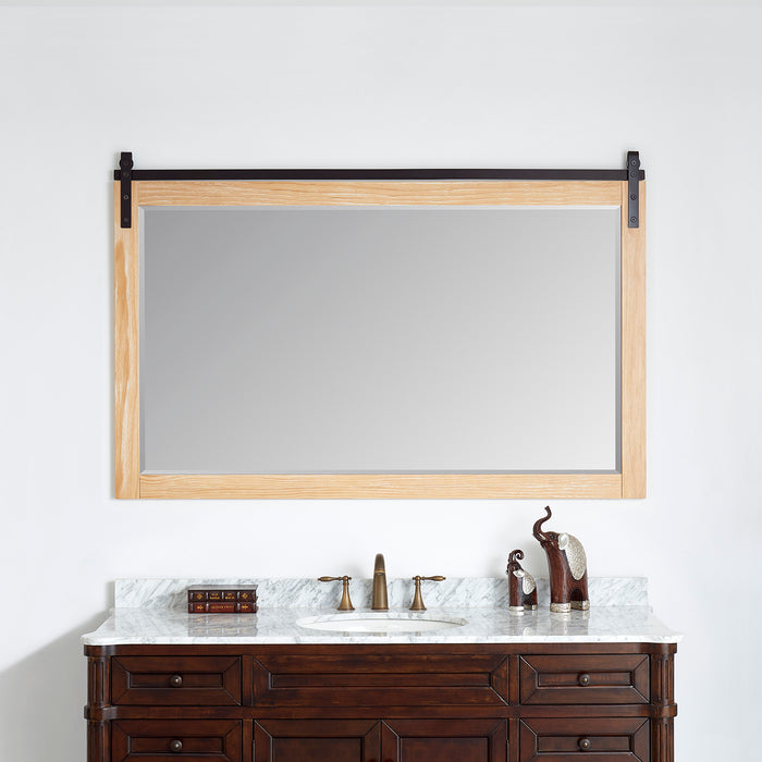 60-Inch Wynne Pine Barndoor Wall Mount Mirror - Rectangular Bathroom Vanity Mirror