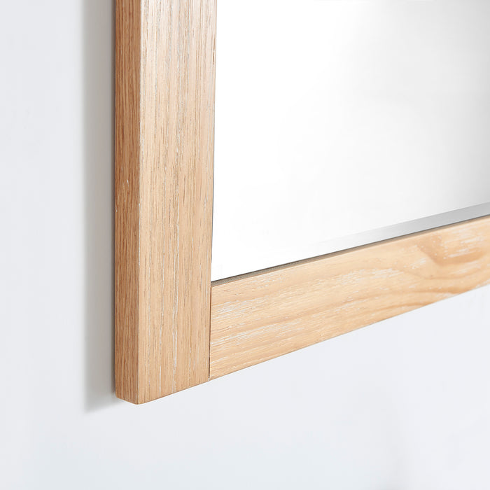 72-Inch Pine Wood Jolyn Bathroom Vanity Mirror - Barndoor Wall Mount Rectangular Frame