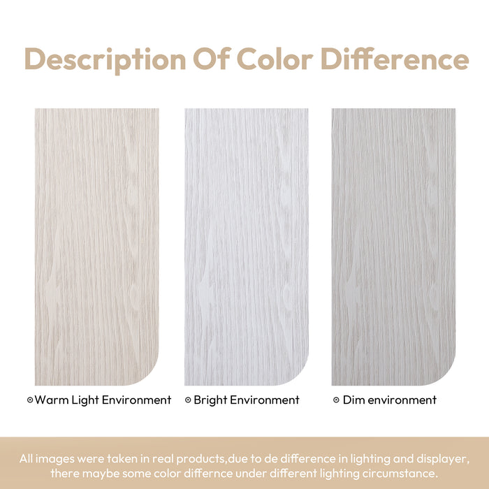 72-Inch Varnish Freestanding Vanity – Washed White Wood Double Sink Cabinet with Lightning White Composite Surface