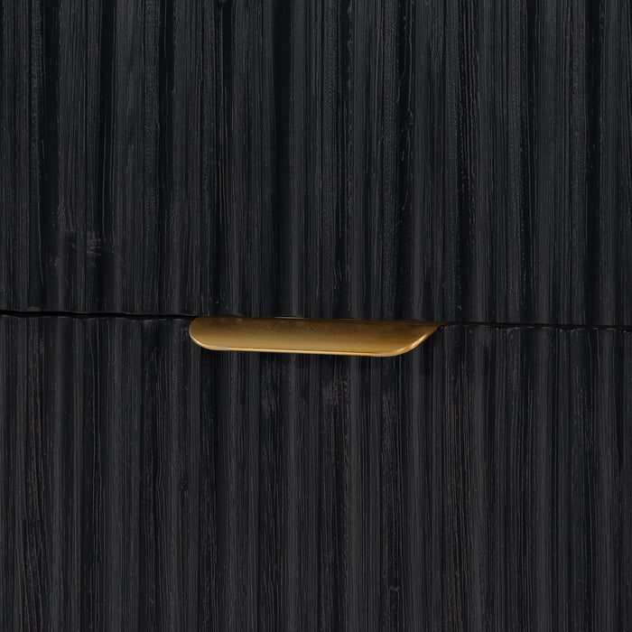60-Inch Dune Bathroom Vanity – Black Fir Finish with Dual Sink & White Composite Countertop