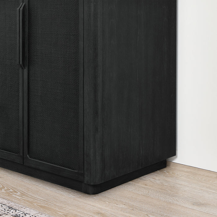 48 Inch Juniper Freestanding Oak Bathroom Vanity Cabinet with White Quartz Stone Top - With Classic Black Finish