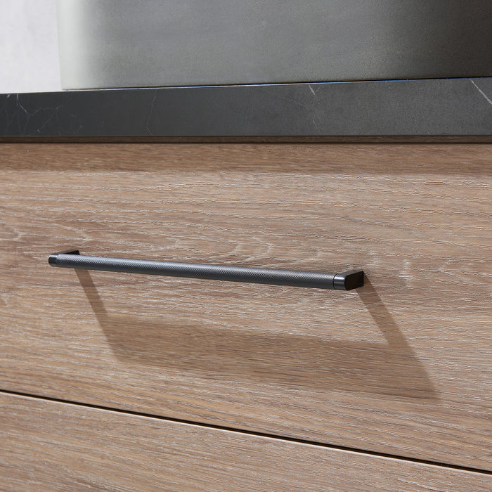36 Inch Sequoia Single Sink Oak Vanity with Black Sintered Stone Top & Mirror