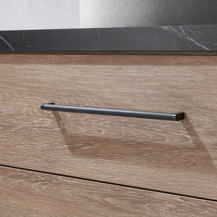 72-Inch Camilla Bathroom Vanity – North American Oak with Dual Sinks & Mirror Included