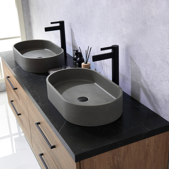 72-Inch Belham Bathroom Vanity – North American Oak with Dual Sinks & Mirror Included