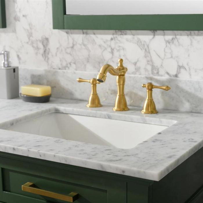 60" Caramay Green Double Vanity – Marble Top, Modern Bathroom Style