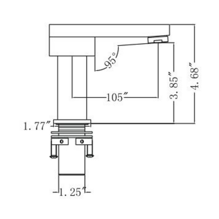Dorien Widespread Chrome Faucet – Dual Handle, Drain Set