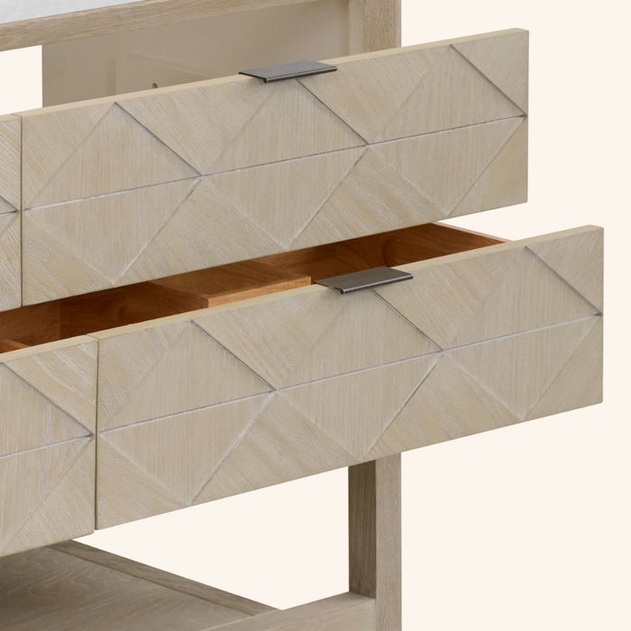 Marlys 60" Whitewashed Oak Single Sink Bathroom Vanity – Freestanding Legs with Storage Drawers
