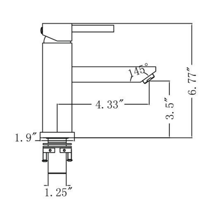 Rivelle Vanity Faucet – Brushed Nickel, UPC Certified