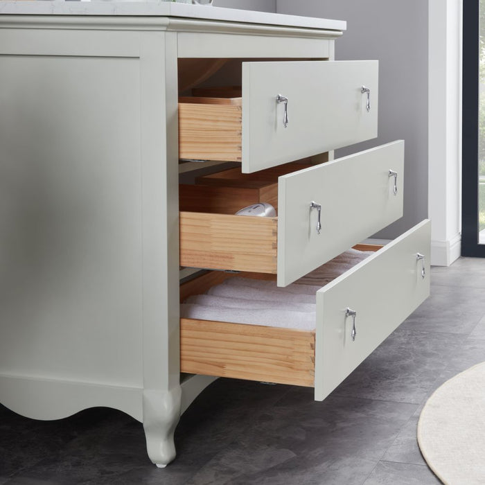 Sumner 42" Silver Strand Solid Wood Bathroom Vanity with 1" Artificial Stone Countertop