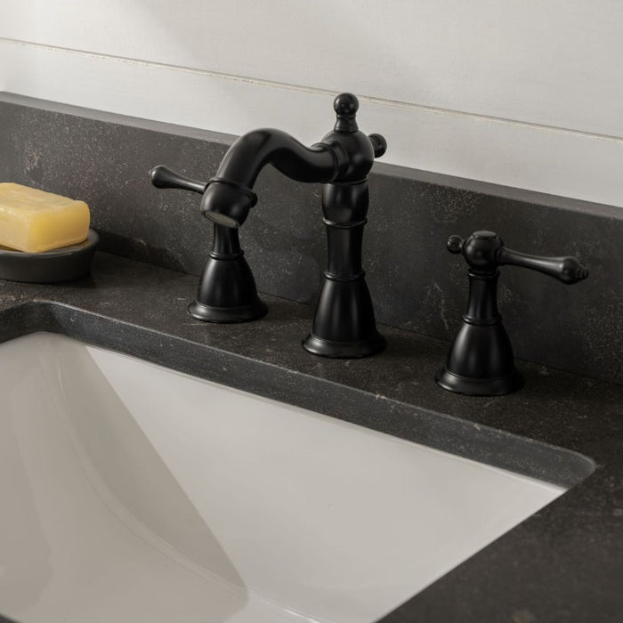 Hawley 30" Antique Gray Oak Bathroom Vanity – Blue Limestone Countertop with Soft Close Hardware