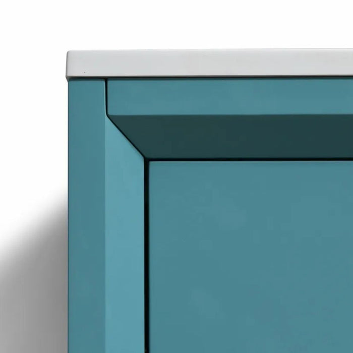 Aziza 48" Double Sink Bathroom Vanity in Teal Green Finish – Modern MDF Construction with 4 Drawers
