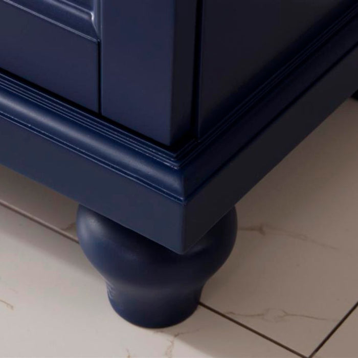 Bloom 24" Blue Sink Vanity - White Ceramic Top with Pre-Drilled Faucet Holes