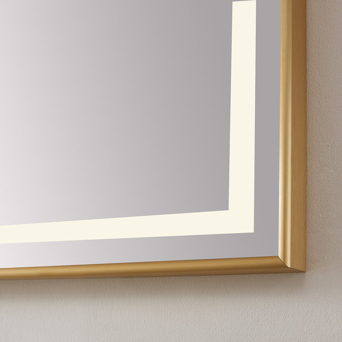 Rowanwood 36-Inch Wall-Mounted LED Mirror – Black Aluminum Framed Vanity Mirror for Bathroom