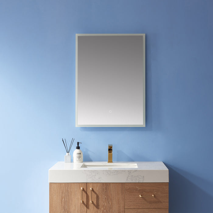 24-Inch Alora Rectangle Illuminated Vanity Wall Mirror LED Backlit Touch Control