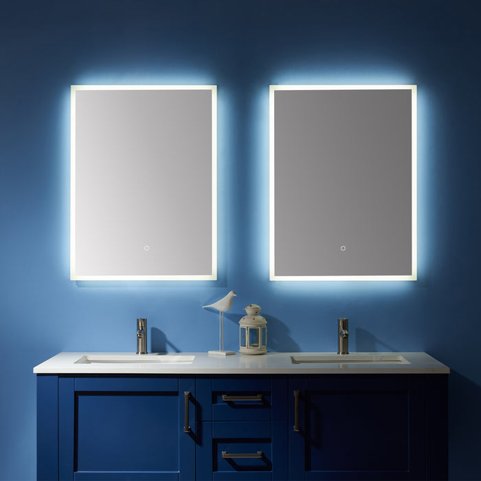 24-Inch Alora Rectangle Illuminated Vanity Wall Mirror LED Backlit Touch Control