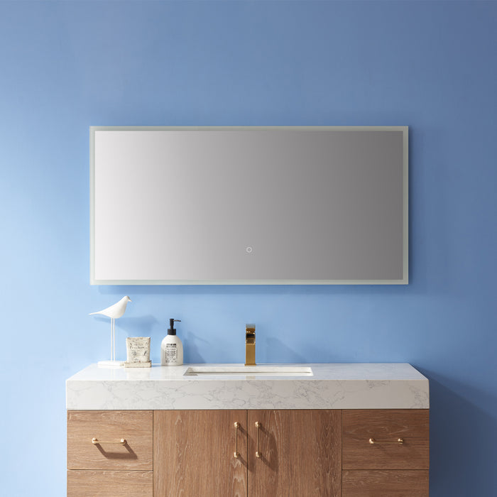 48 Inch Arbor Rectangle LED Bathroom Wall Mirror - Backlit Dimmable Vanity Mirror