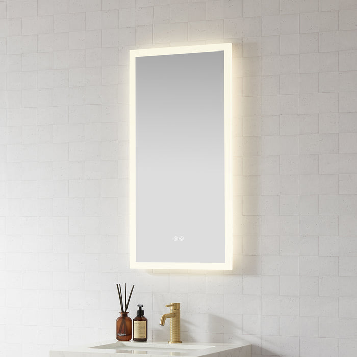 18"×40" Atlas Touch Control LED Mirror - Rectangular Frameless Vanity Mirror
