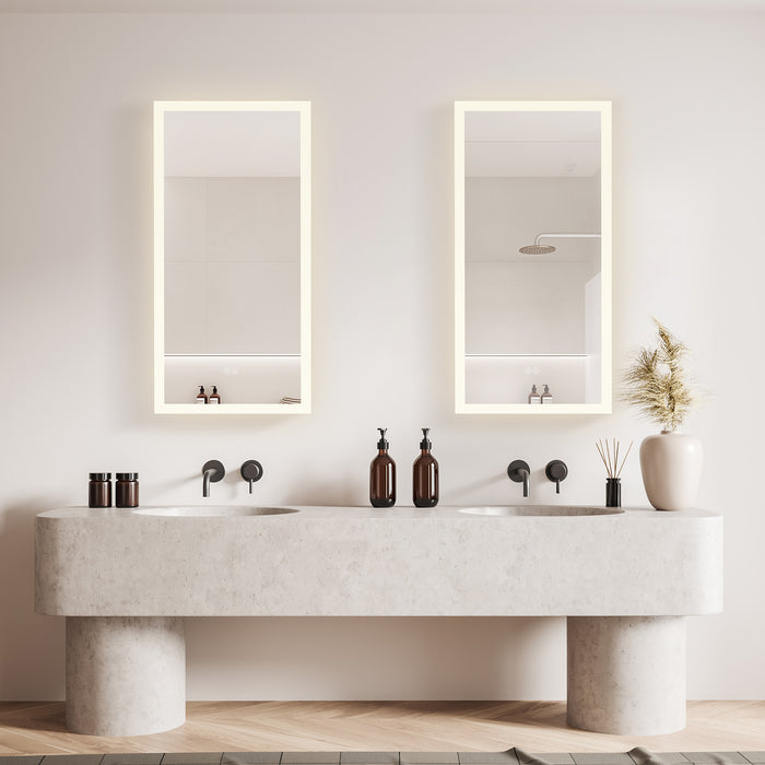 18"×40" Atlas Touch Control LED Mirror - Rectangular Frameless Vanity Mirror
