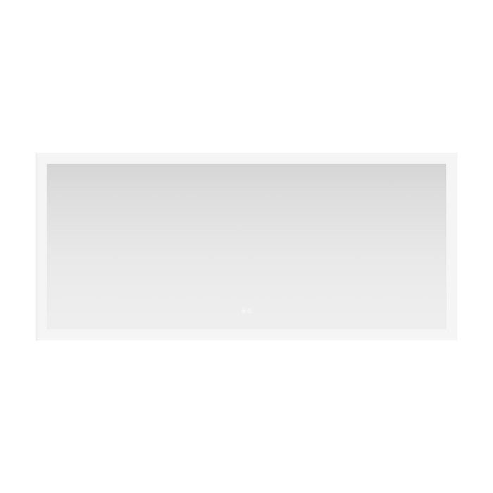 72x32 Azure Rectangular Aluminum LED Bathroom Vanity Mirror - Frameless Anti-Fog Wall Mount
