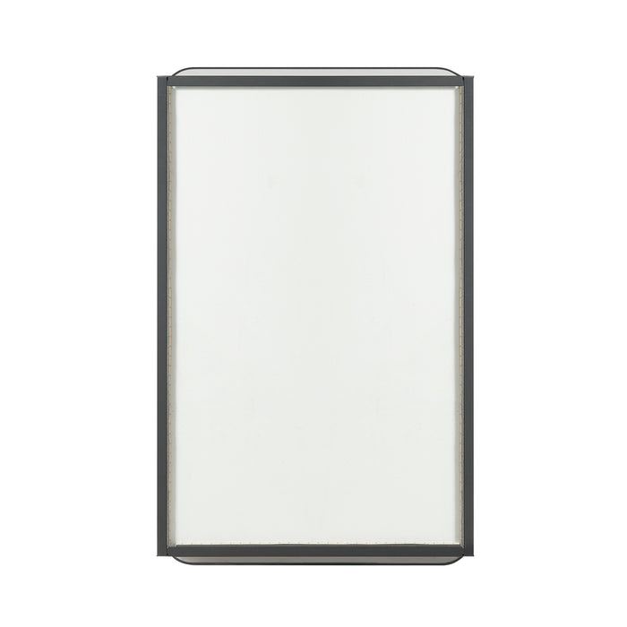 Overlook 20x32 Bathroom Cabinet – Wall-Mount Brushed Black Aluminum Framed Mirror