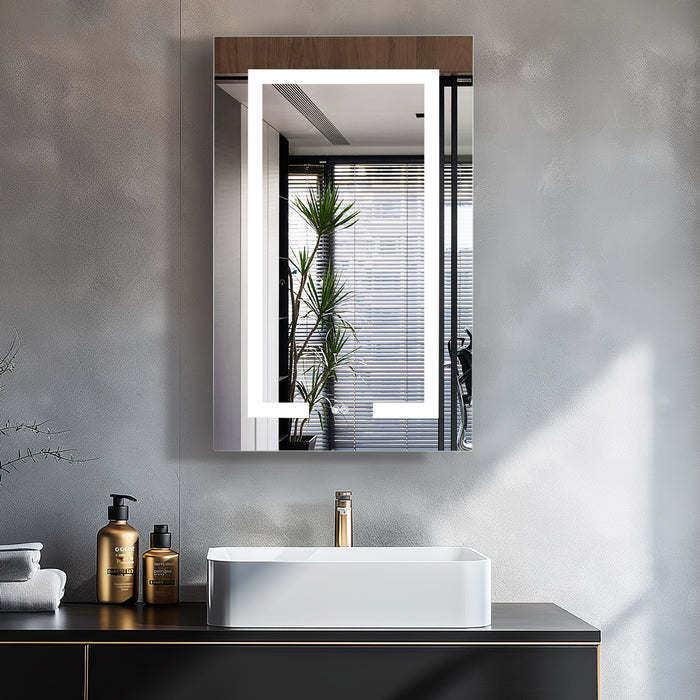 Liora LED Mirror Cabinet – 20x32 Rectangular Frameless Medicine Cabinet with Lights