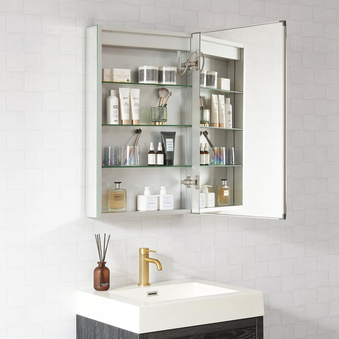 Liora LED Mirror Cabinet – 20x32 Rectangular Frameless Medicine Cabinet with Lights