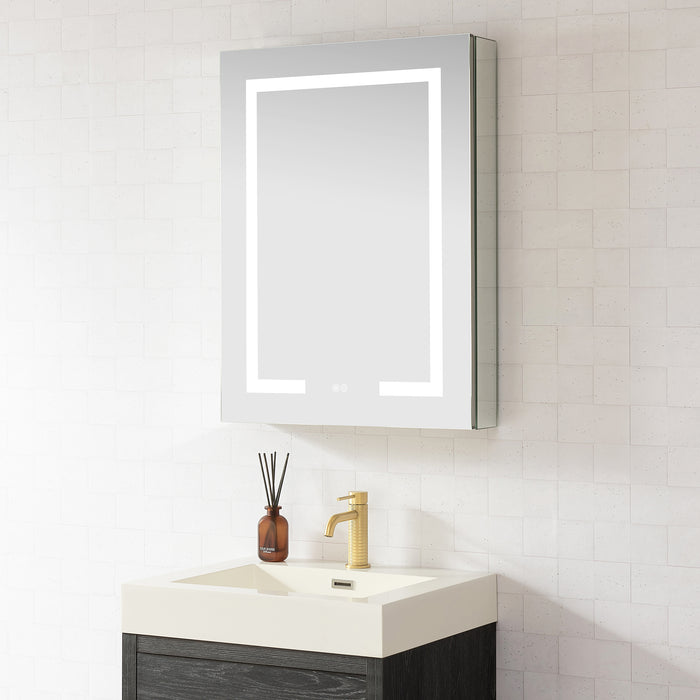 Loden 24x32 Lighted Medicine Cabinet – Modern Frameless LED Mirror with Aluminum Frame