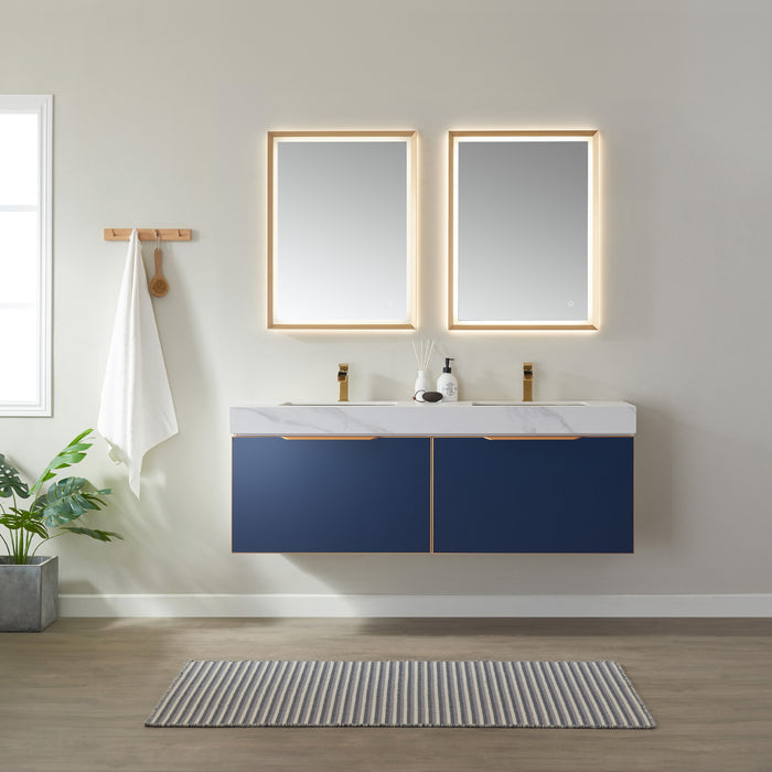 24-Inch Ambrosia Rectangle LED Backlit Bathroom Mirror with Touch Switch