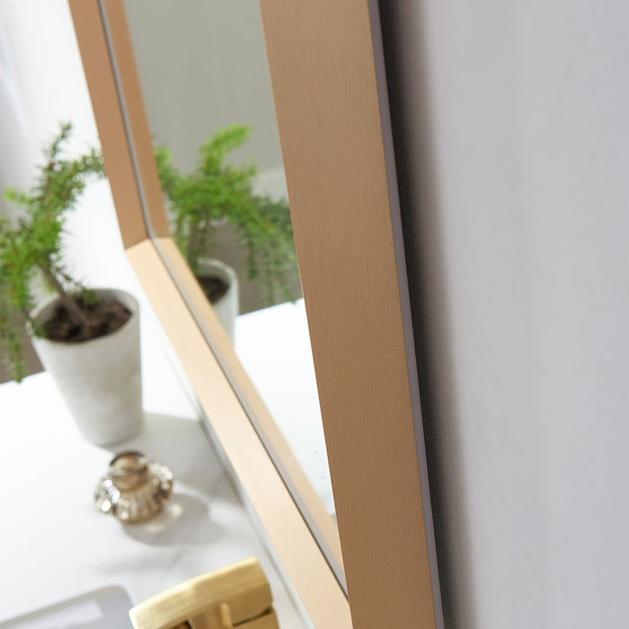 24-Inch Ambrosia Rectangle LED Backlit Bathroom Mirror with Touch Switch