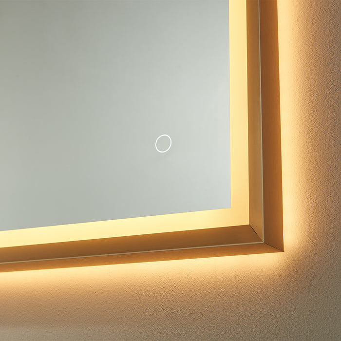 48-Inch Arcadia Touch Control LED Bathroom Mirror Rectangle Aluminum Frame