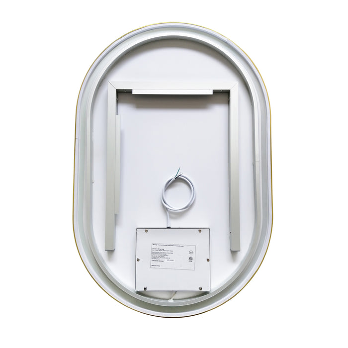 24-Inch Amara Oval LED Backlit Bathroom Wall Mirror - With Touch Sensor