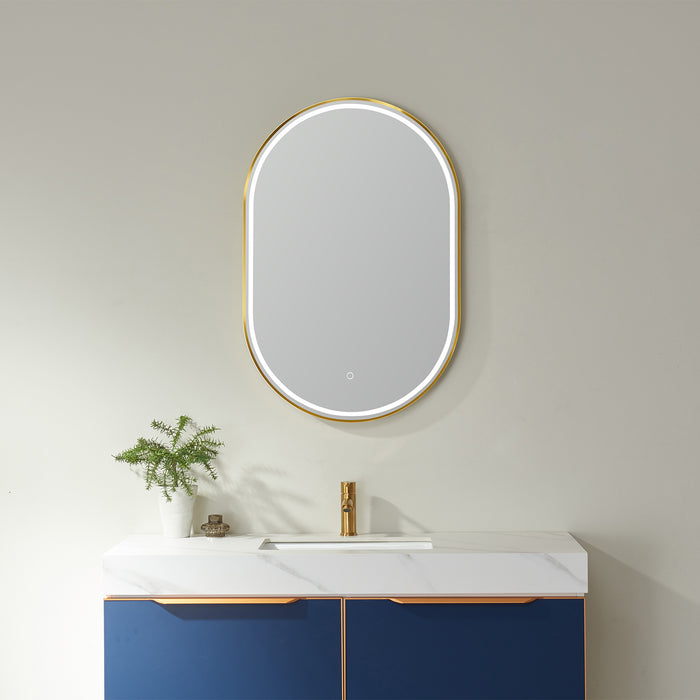 24-Inch Amara Oval LED Backlit Bathroom Wall Mirror - With Touch Sensor