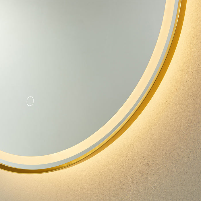24-Inch Amara Oval LED Backlit Bathroom Wall Mirror - With Touch Sensor