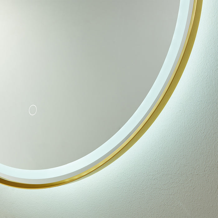 24-Inch Amara Oval LED Backlit Bathroom Wall Mirror - With Touch Sensor