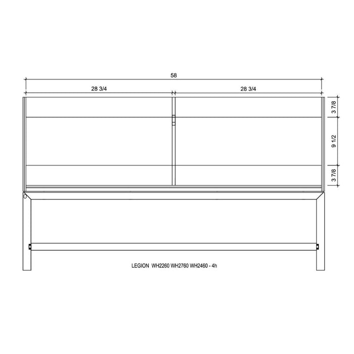 Marlys 60" Whitewashed Oak Single Sink Bathroom Vanity – Freestanding Legs with Storage Drawers