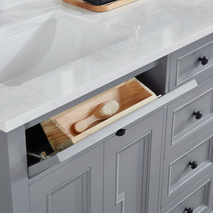 60" Nadeen Freestanding Single Sink Bathroom Vanity - Solid Wood Frame with Artificial Stone Top