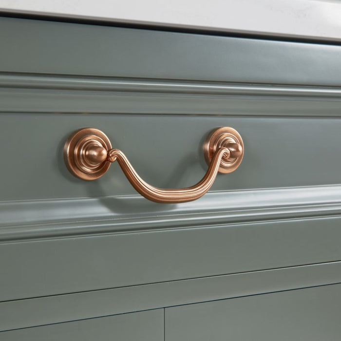 Tova 72" Double Sink Pewter Green Bathroom Vanity - Solid Wood Construction with 1" Stone Top