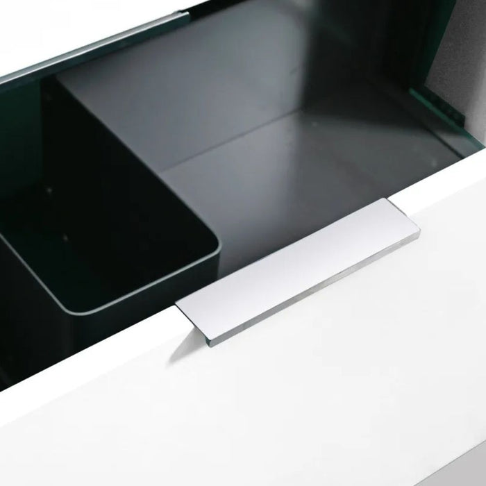 Rayna 36" Gloss White Bathroom Vanity Cabinet – Modern MDF Construction with Drawers