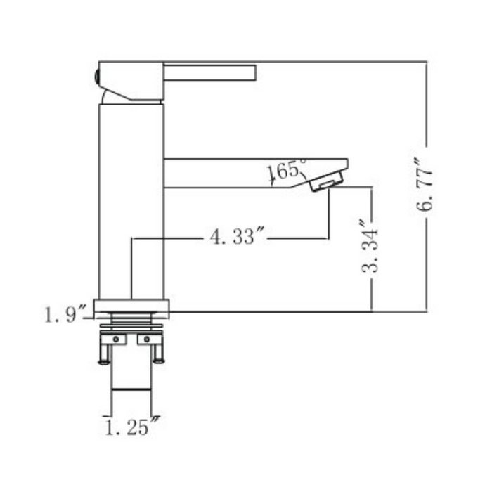 Solyn Brushed Nickel Faucet – Modern Look, With Drain