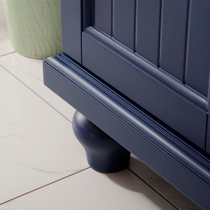 Bloom 24" Blue Sink Vanity - White Ceramic Top with Pre-Drilled Faucet Holes