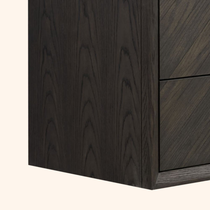 Avignon 48" Brown Oak Bathroom Vanity - Single Sink with 1" Thick White Stone Top & 4-Drawer Storage