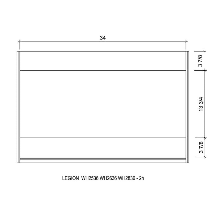 Alley 36" Brown Oak Bathroom Vanity Set - 1" Thick White Artificial Stone Countertop with Drawers