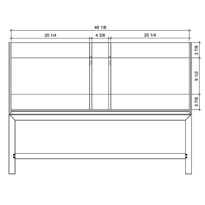 Parkson 48" Whitewashed Oak Single Bathroom Vanity – Contemporary Leg Style with 2-Drawer Storage