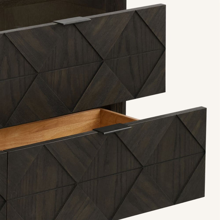 Honore 60" Brown Oak White Stone Bathroom Vanity – Premium 4-Drawer with 1" Thick Countertop