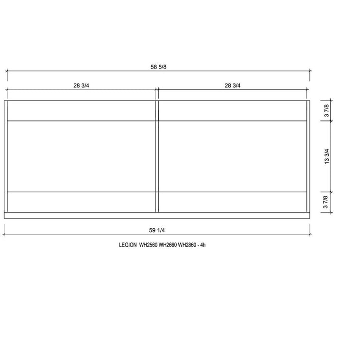 Sava 60" Brown Oak Vanity Cabinet with White Artificial Stone Top – 3-Hole Faucet Ready